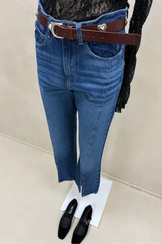 Jean Straight Full Tajo Olivia - Vista 3