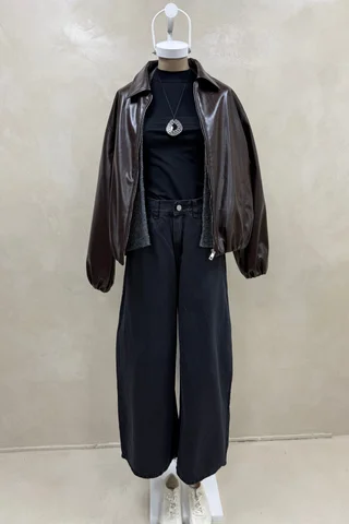 Jean Extra Wide Black - Vista 1