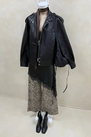 Jean Wide Leg Full Animal - Vista 1