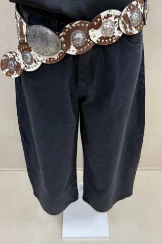 Jean Extra Wide Black Rombos - Vista 4