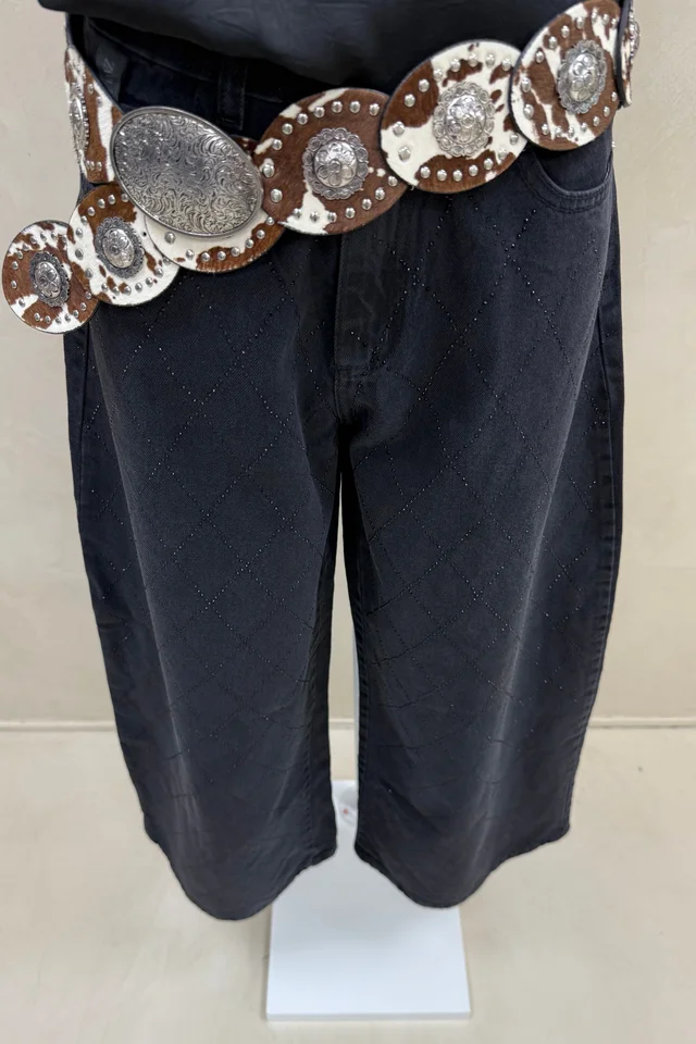 Jean Extra Wide Black Rombos