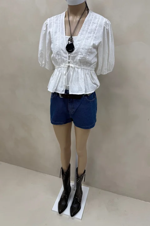 Short Tiro Bajo Azul