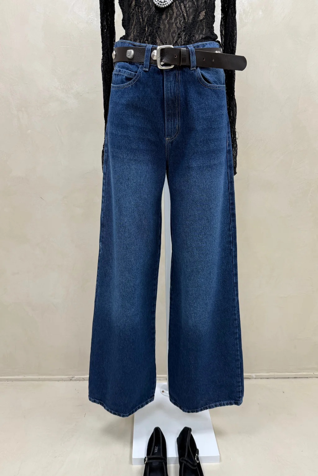 Jean Wide Leg Full Azul Bigotes - 2
