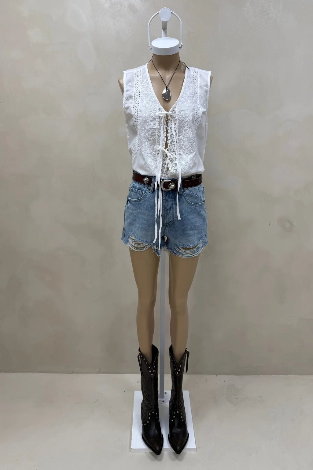 Chaleco con Puntilla - 1