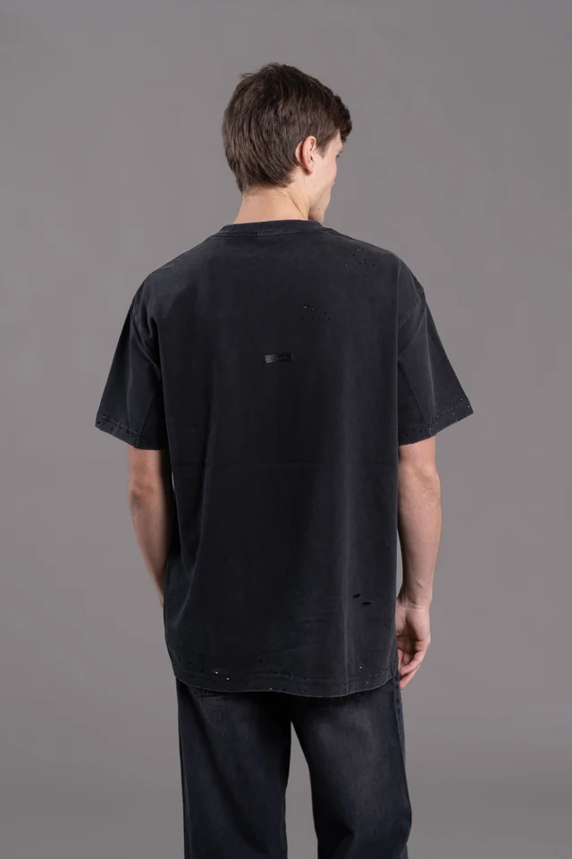 010 OVERSIZED VINTAGE  DESTROYED  BLACK 