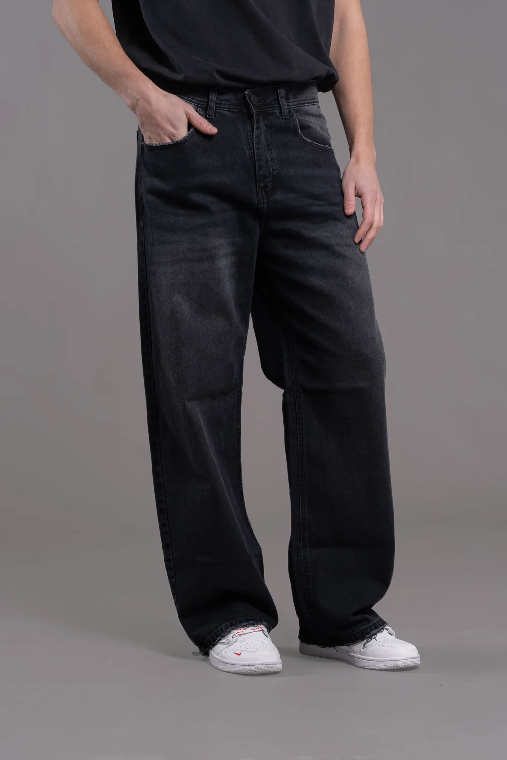 450 WIDE LEG BLACK C/ PINZA