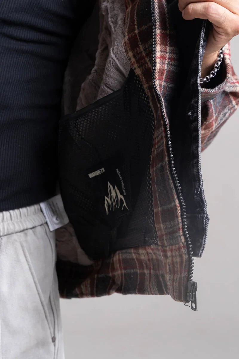 k25850 -black campera con piel