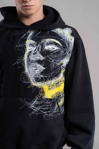 XZRN-09 BUZO BLACK ESTAMPADO - Vista 3
