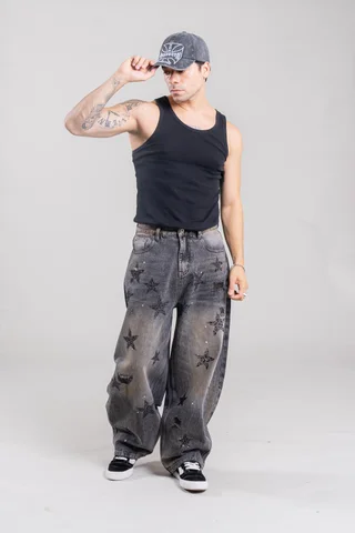 31059 JEANS BLACK STAR - Vista 3