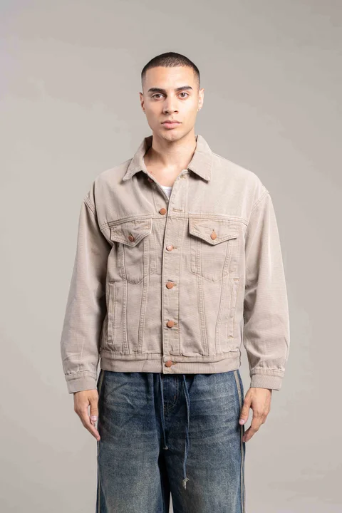 909c Campera Jeans beige