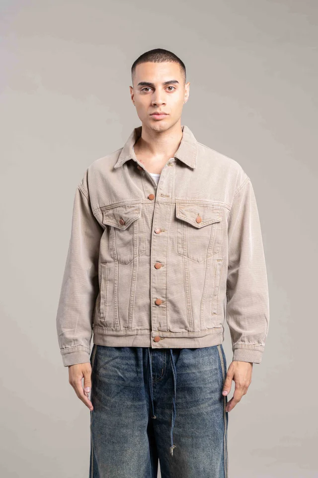 909c Campera Jeans beige