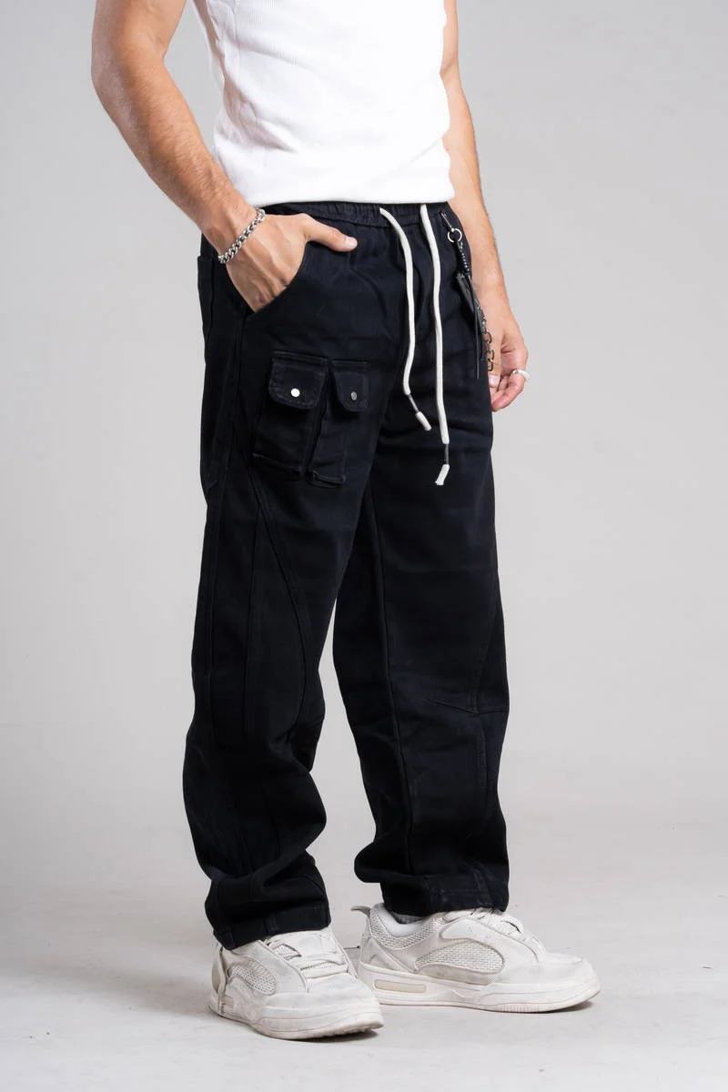 Y40283R -  BAGGY CON DOS BOLSILLOS DELANTERO