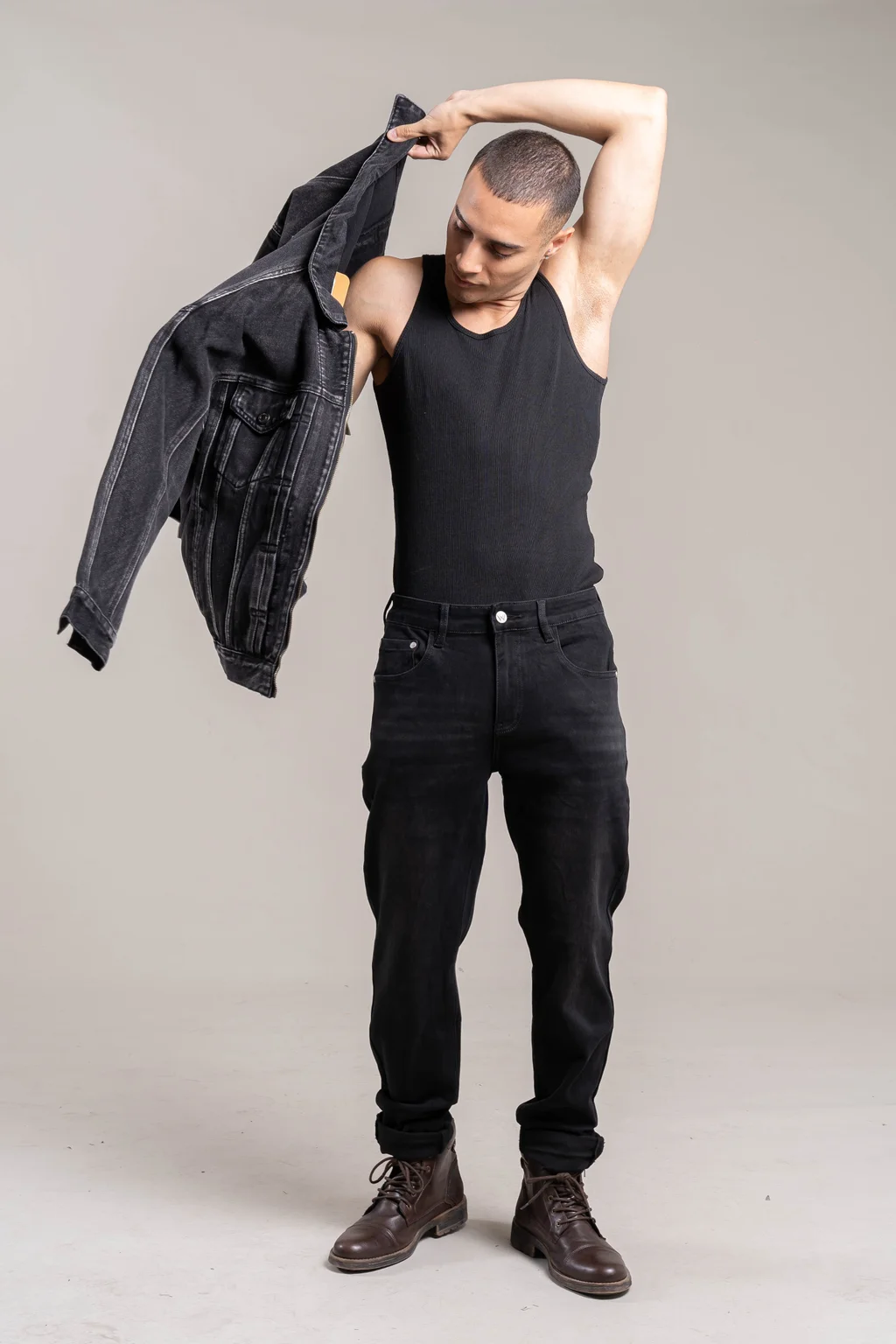 041 Jeans Slim fit Black Importado