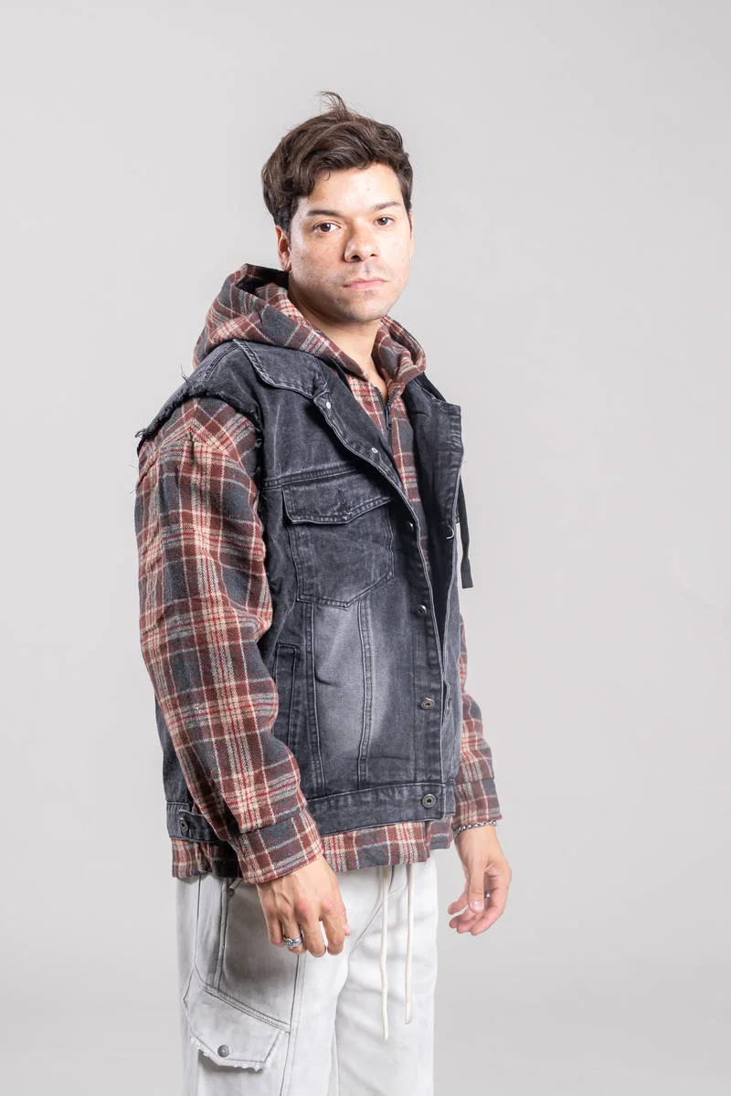 k25850 -black campera con piel