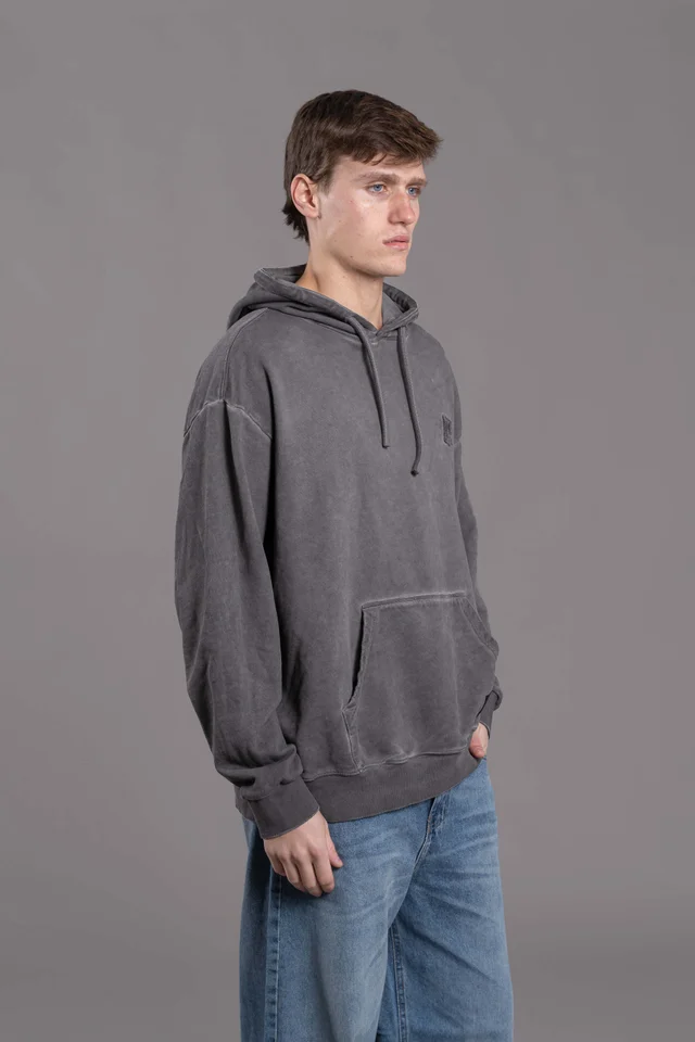01 HOODIE WASHED GRAPHITE