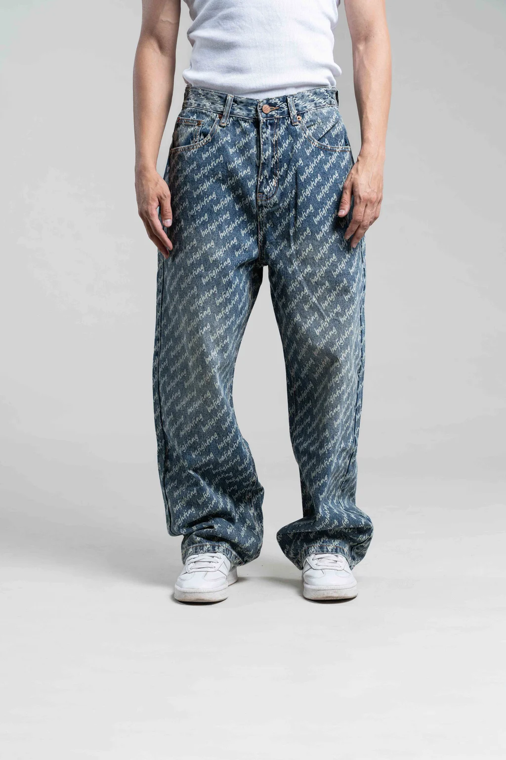 3816 Jeans Baggy  Unisex Diseño Laser