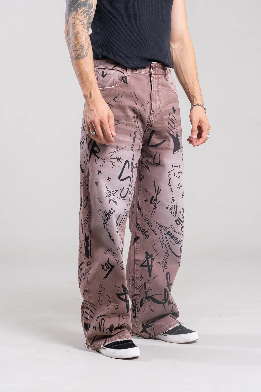 88062 JEANS PRINT BLACK 