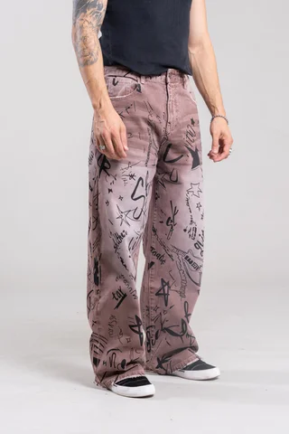 88062 JEANS PRINT BLACK  - Vista 2