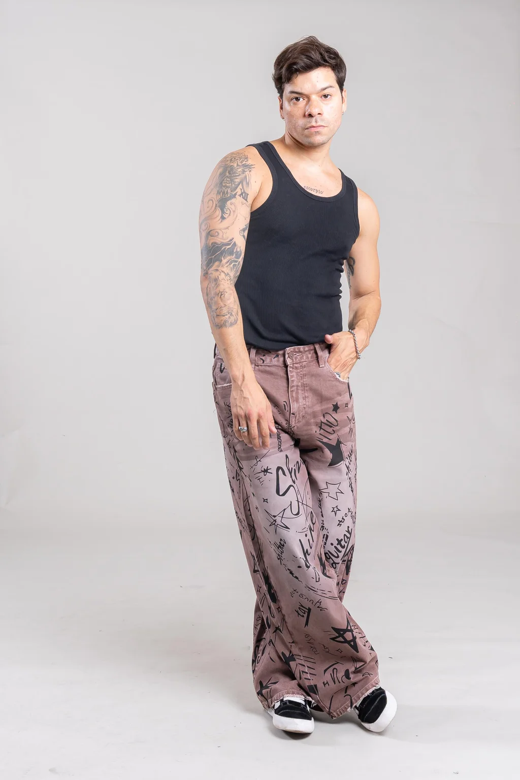 88062 JEANS PRINT BLACK 
