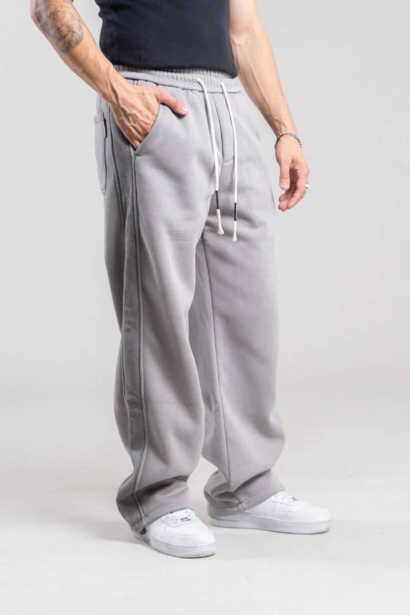 25890-1 JOGGINS CON BORDADO DE COSTADOS GREY