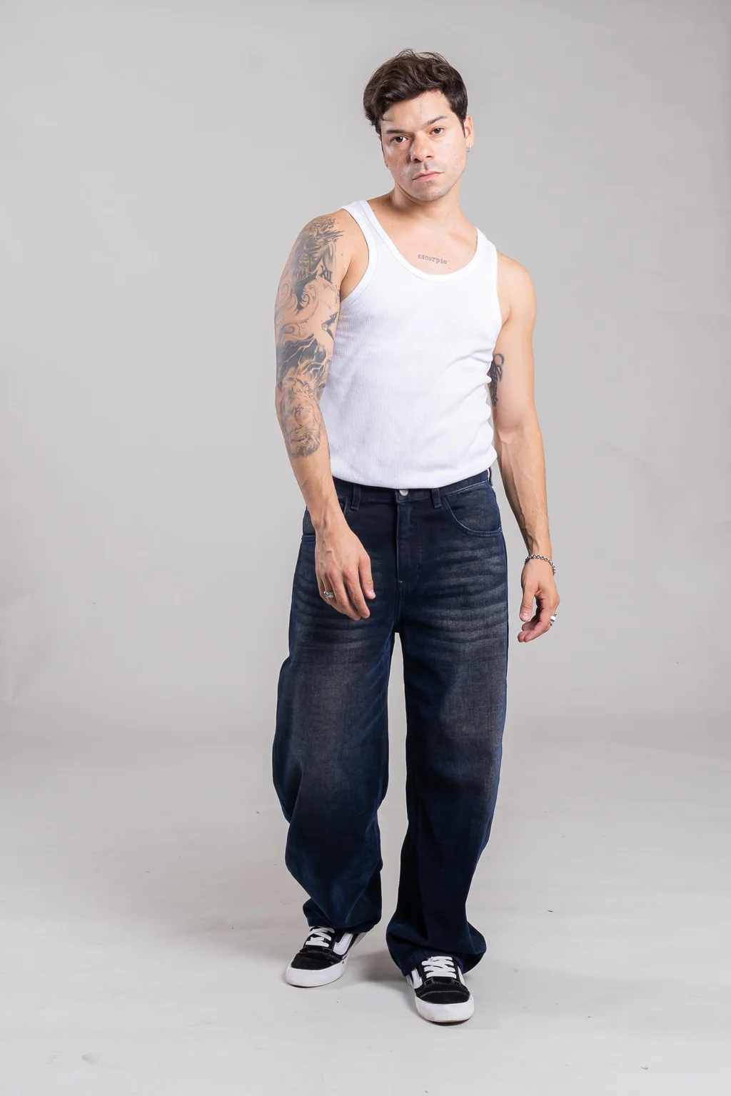 180100 Jeans Tercio pelo bicolor Blue 