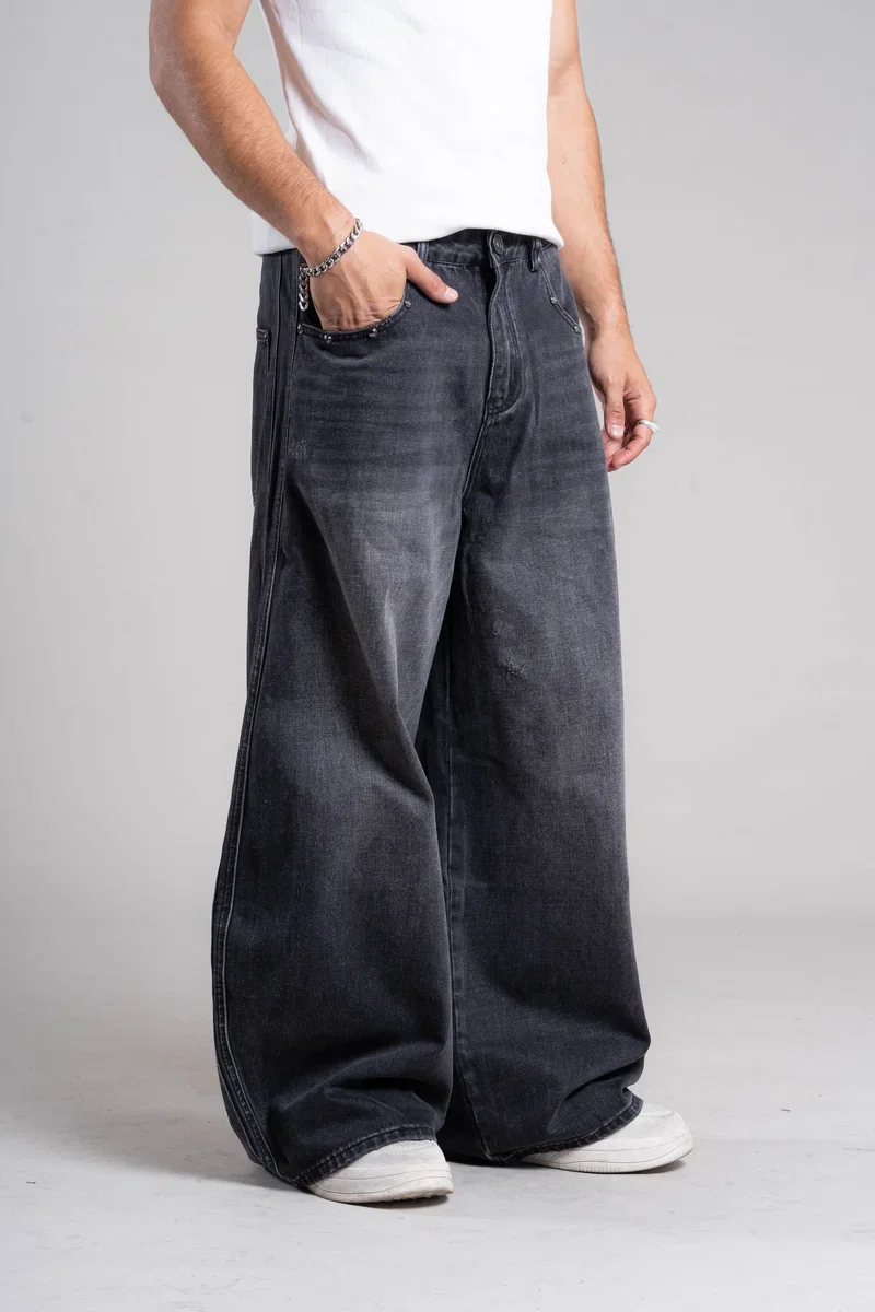 790053 SUPER WHIDE LEG BLACK