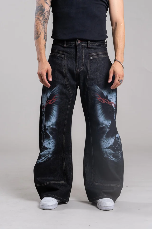 MY505 JEANS BAGGY RAW PRINT