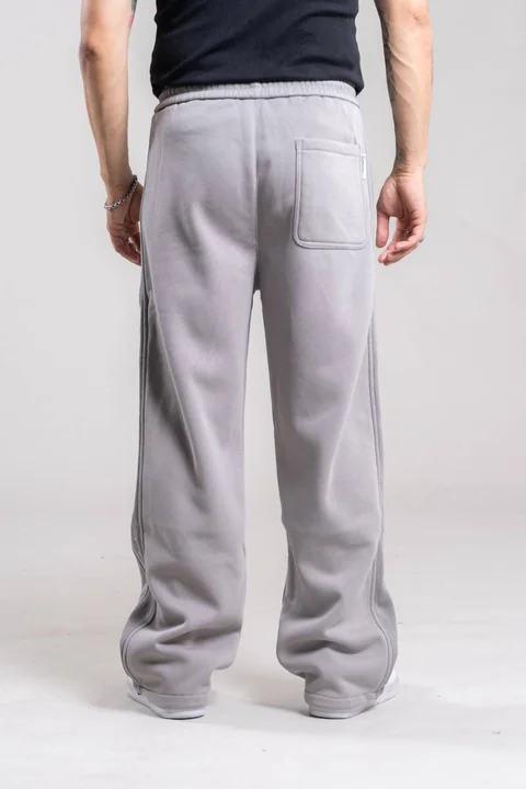 25890-1 JOGGINS CON BORDADO DE COSTADOS GREY