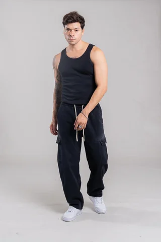 8691N JOGGING  NEGRO IMPORTADO - Vista 4