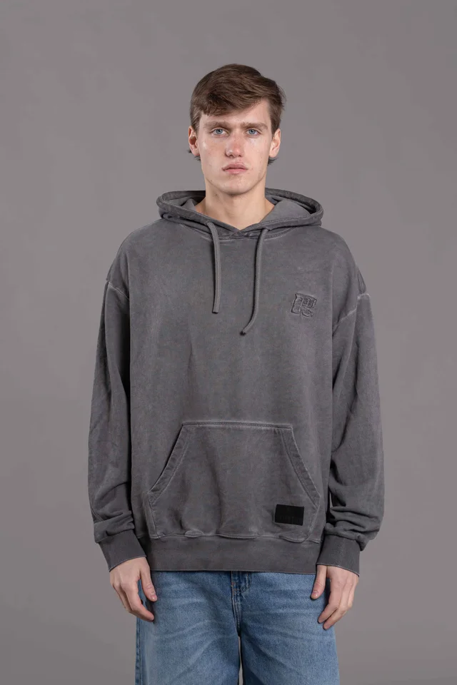 01 HOODIE WASHED GRAPHITE