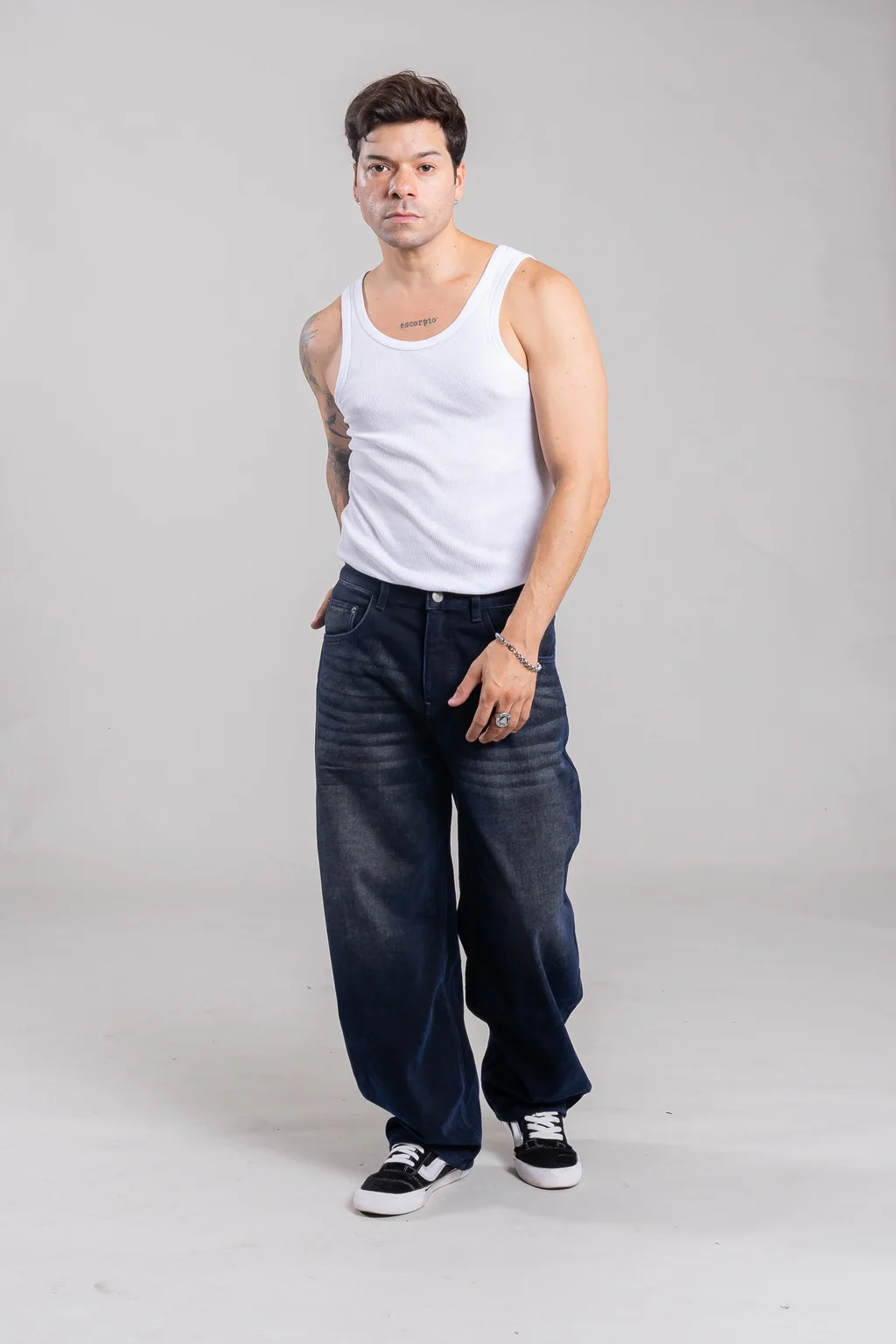180100 Jeans Tercio pelo bicolor Blue 