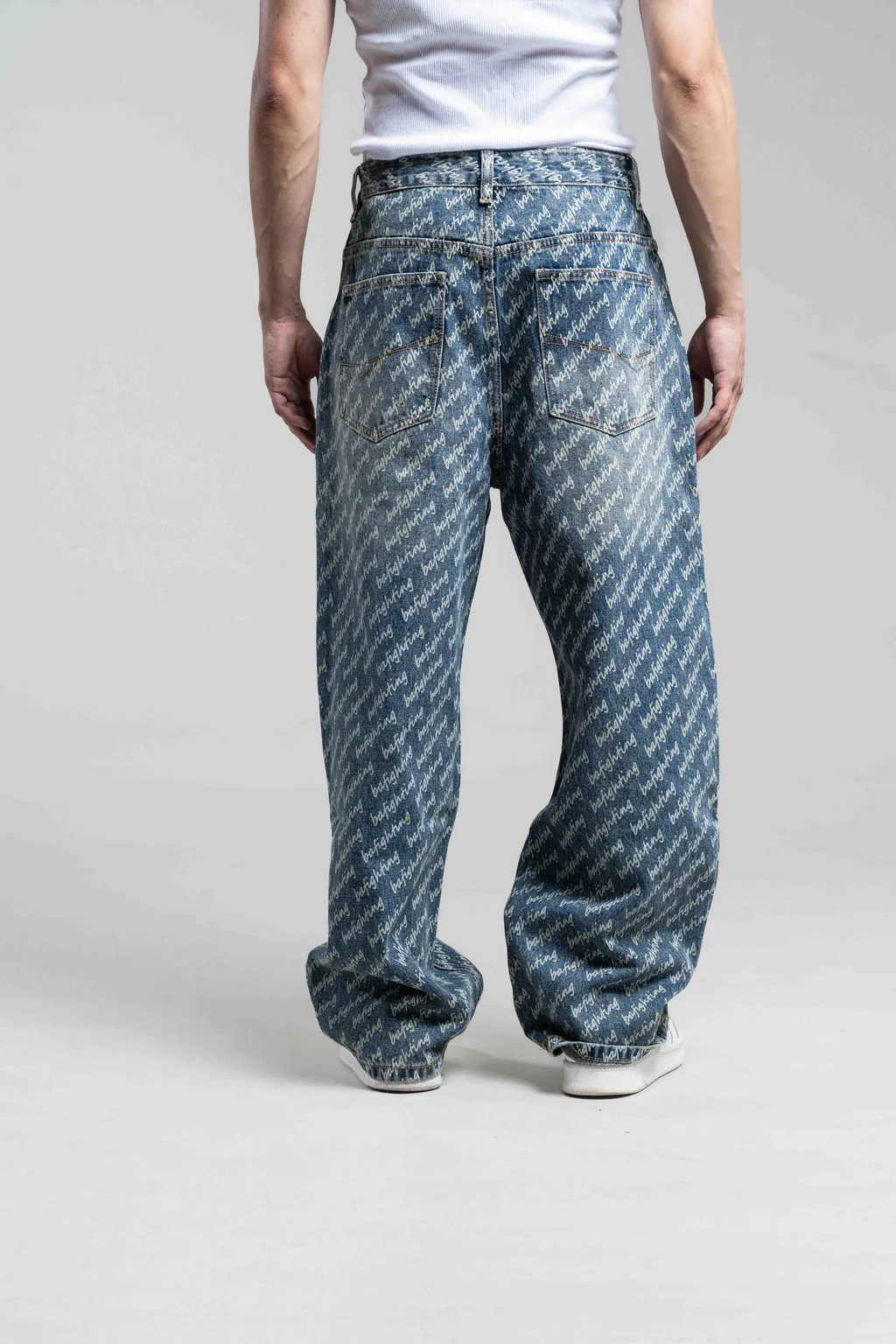3816 Jeans Baggy  Unisex Diseño Laser