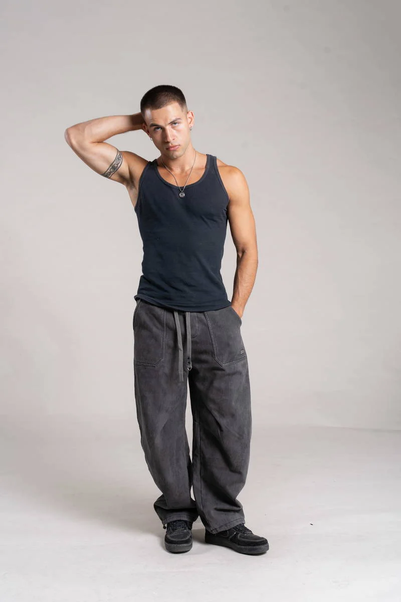 Y1099 BAGGY JOGGINS CON PINZA