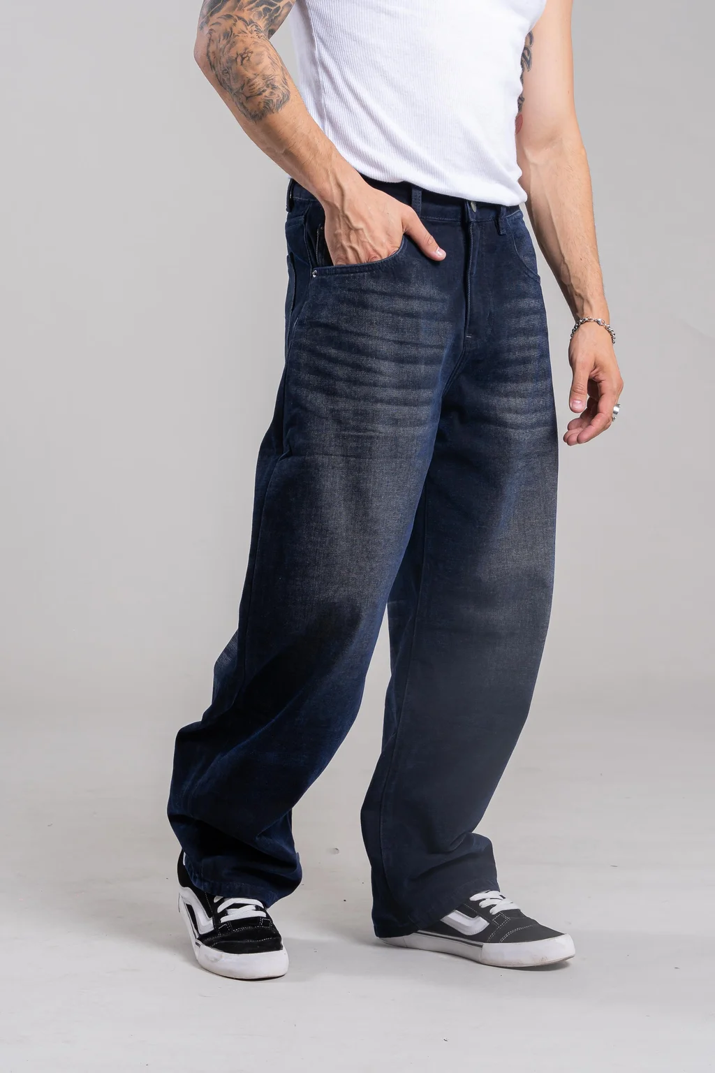 180100 Jeans Tercio pelo bicolor Blue 
