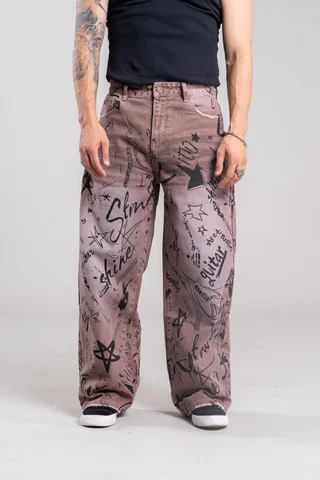 88062 JEANS PRINT BLACK  - Vista 1