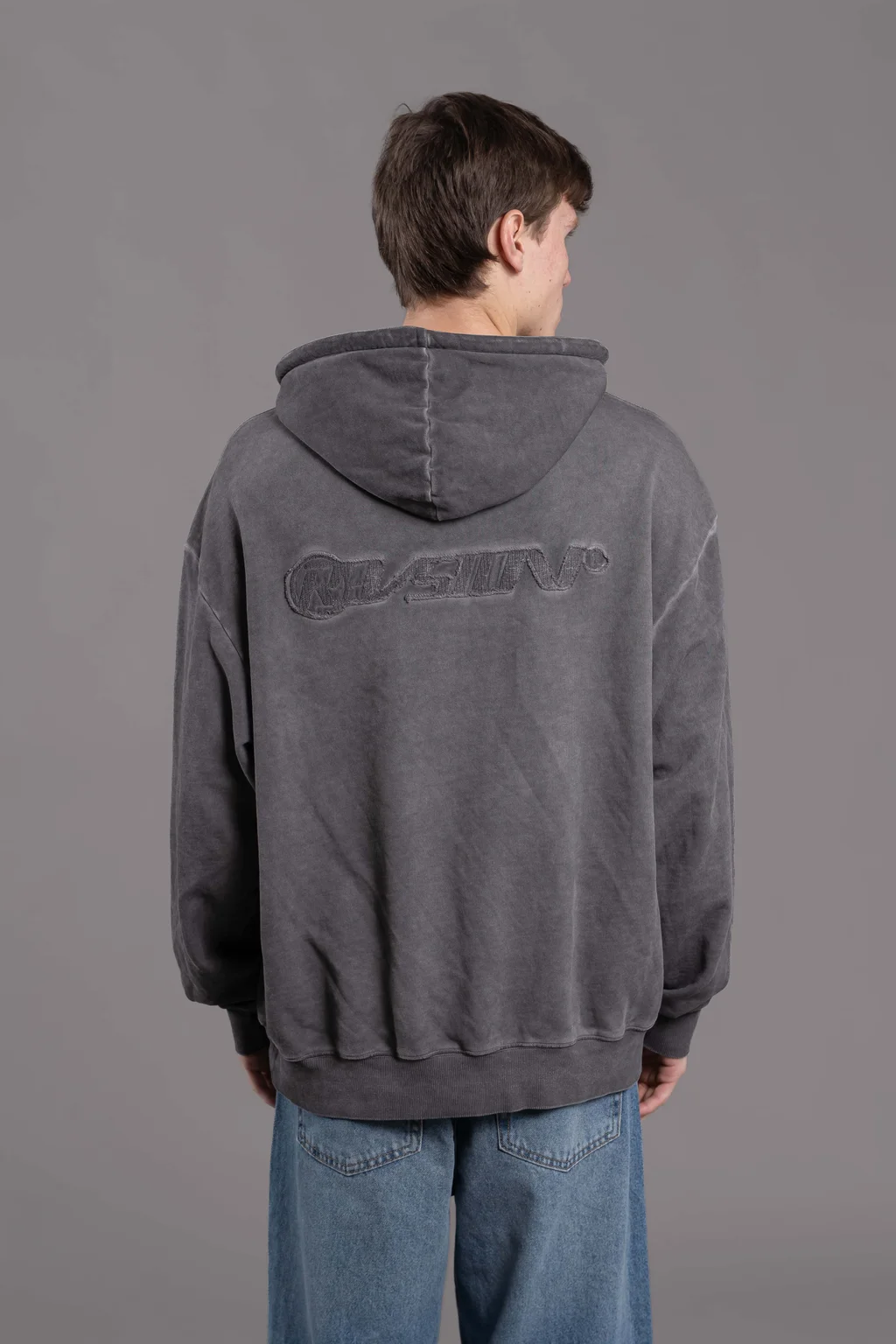 01 HOODIE WASHED GRAPHITE