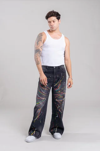 88063 JEANS BLACK PAINT - Vista 3