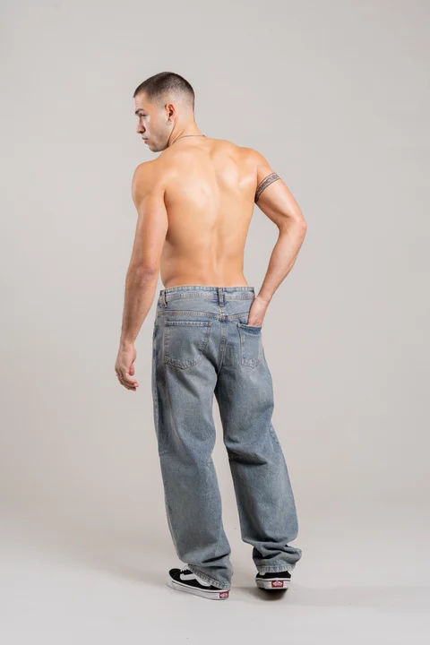 316 jean Baggy con pinza Oxido