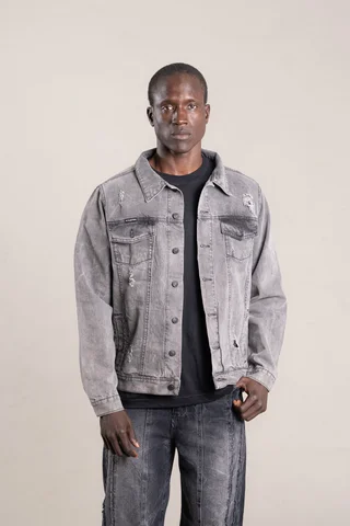 14A - CAMPERA GRIS C/ROTURAS - Vista 1