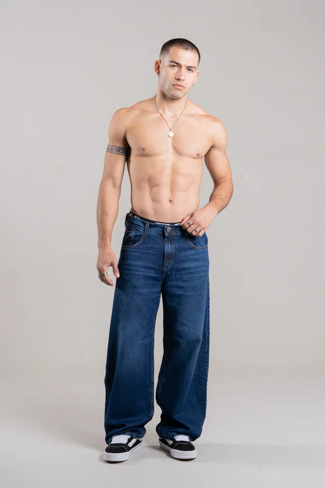 331 JEANS BLUE WIDE LEG