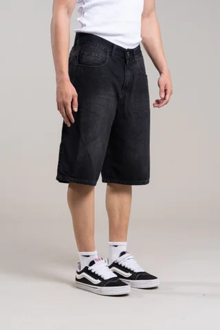 402 - BERMUDA BAGGY BLACK AND RED - Vista 2