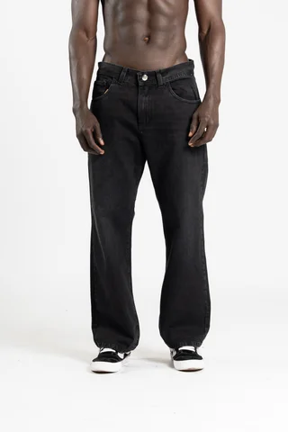 354 - jean RELAXED BLACK - Vista 1