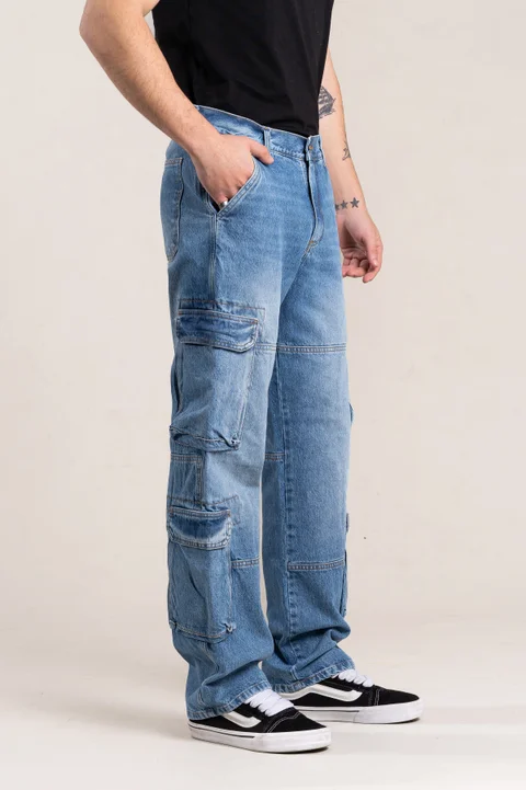 321 JEANS CARGO CON RECORTE