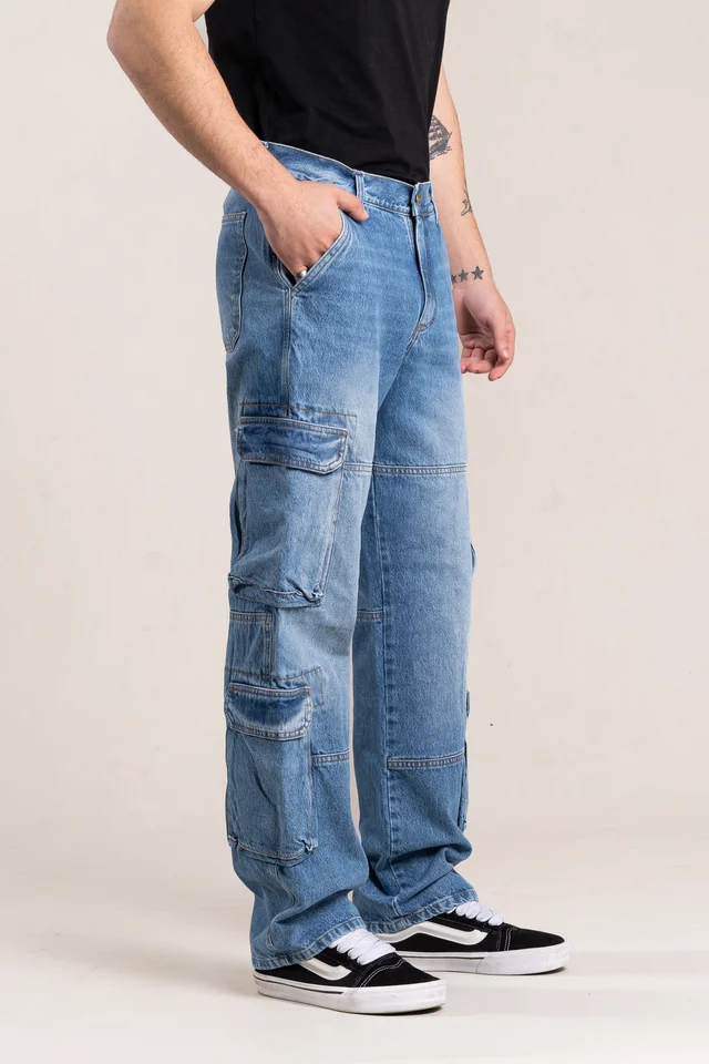 321 JEANS CARGO CON RECORTE