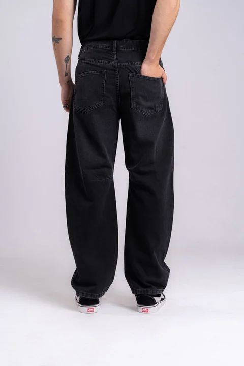 315 -jean BAGGY SMOKE BALLON BLACK