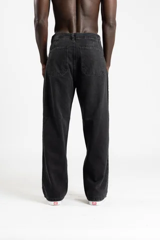 312 - jean wide leg  BLACK - Vista 4