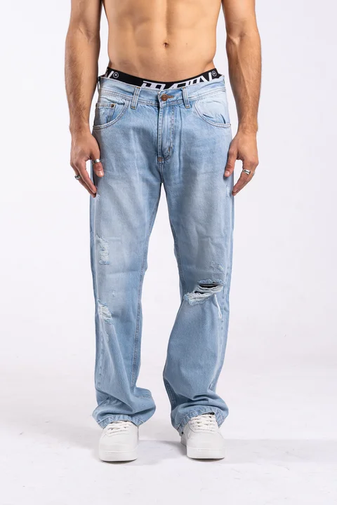 852V jean RELAXED CELESTE c/roturas