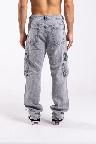 295 - jean RELAXED CARGO grey - Vista 4