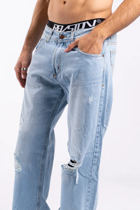 852V jean RELAXED CELESTE c/roturas