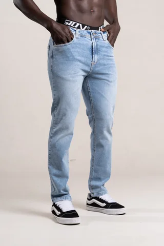 348 - SLIM FIT  CELESTE - Vista 2